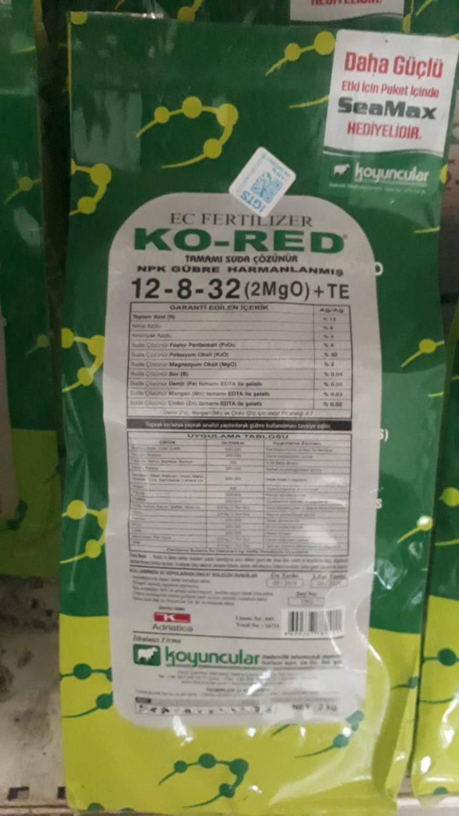 KO-RED 12-8-32/ (2MgO)+TE